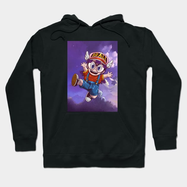 Happy Arale Jump Hoodie by namanyastudios